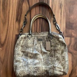 Coach Handbag with Thick Chain Shoulder Strap